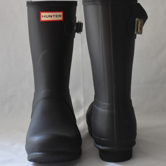 Hunter Shoes - Hunter Original Black Short Side Strap Womens Rain